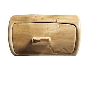 Nature Turns Aspen Wood Trinket Jewelry Box Single Drawer 7.5"x4"x4"